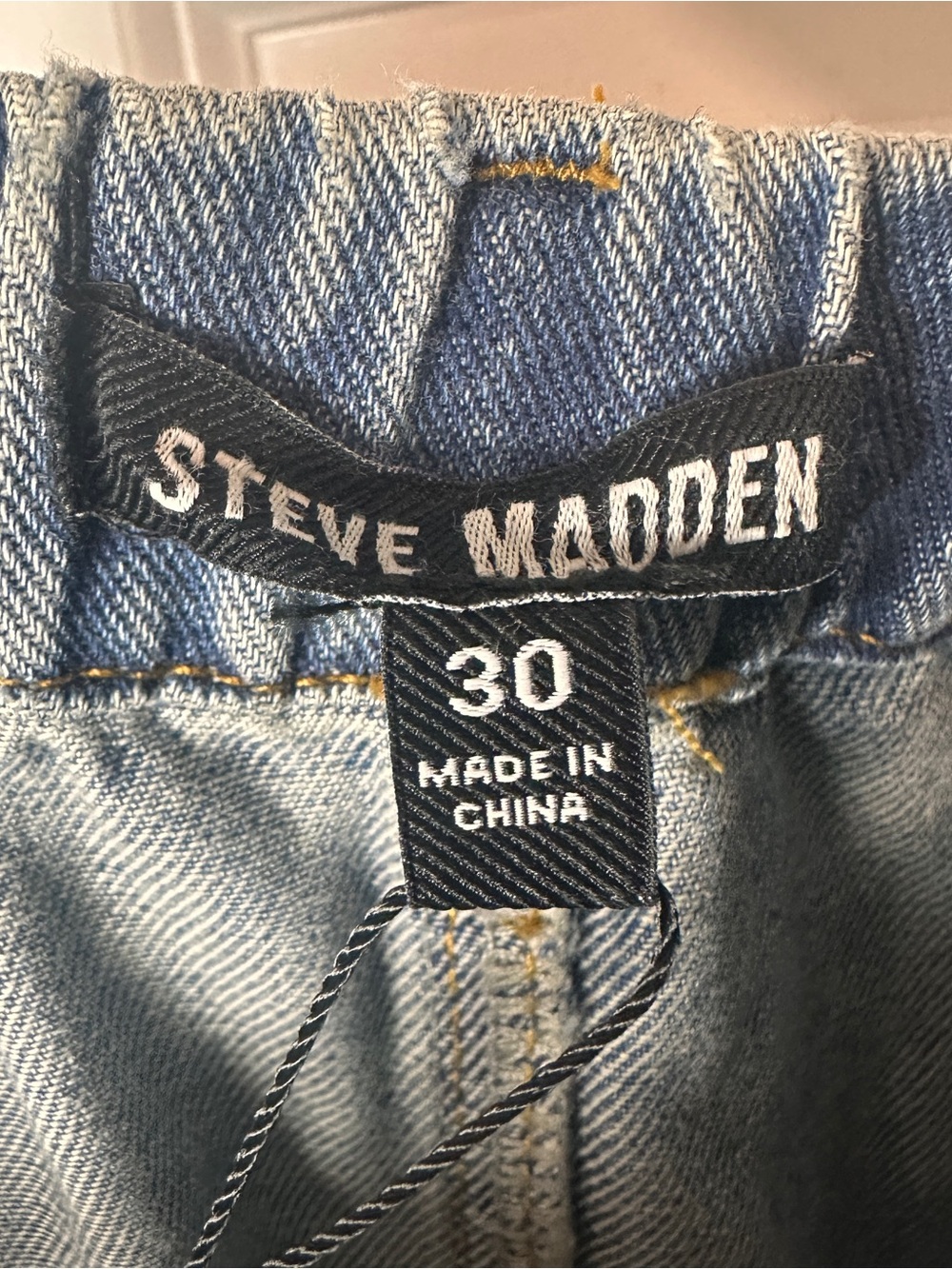 Steve Madden Duo Denim Zara Blue Denim Strapless Jumpsuit - Picture 14 of 14